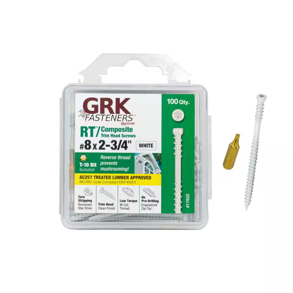 RT White Trim 8 x 2-3/4 (100 pcs) Handy-Pak