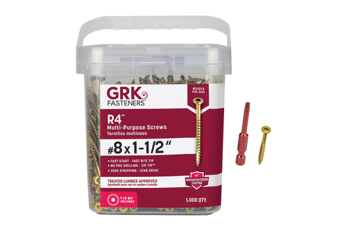 #8 x 1-1/2" R4 Multi Purpose Screw