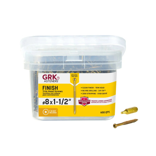 #8 x 1-1/2" Finish/Trim Screw