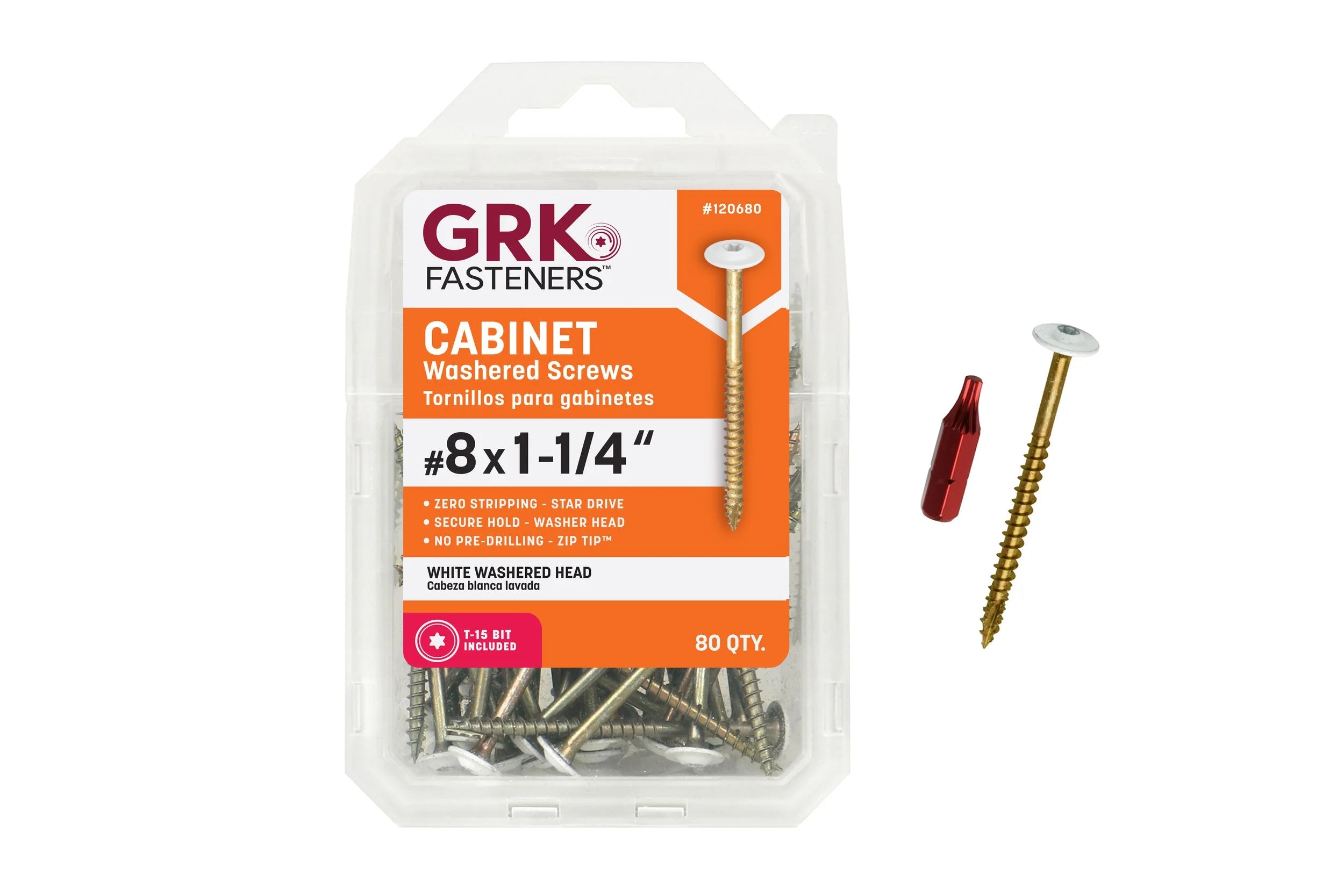 White Cabinet 8 x 1-1/4 (80 pcs) Handy-Pak
