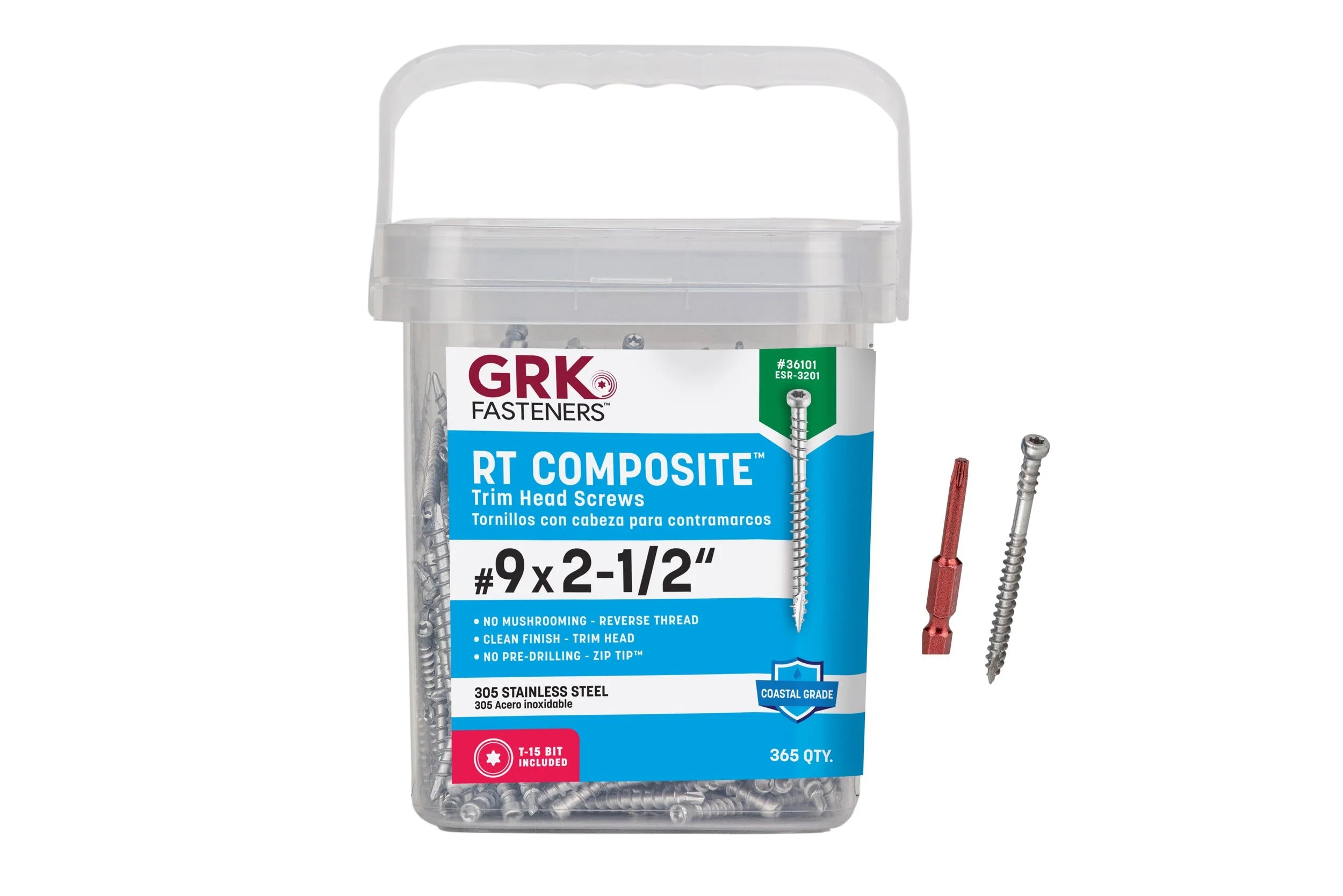 S.S. Trim Hd. RT 9 x 2-1/2 Pro-Pak (365 pcs)
