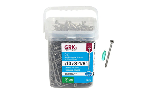 #10 x 3-1/8" R4 Multi Purpose, Stainless Steel
