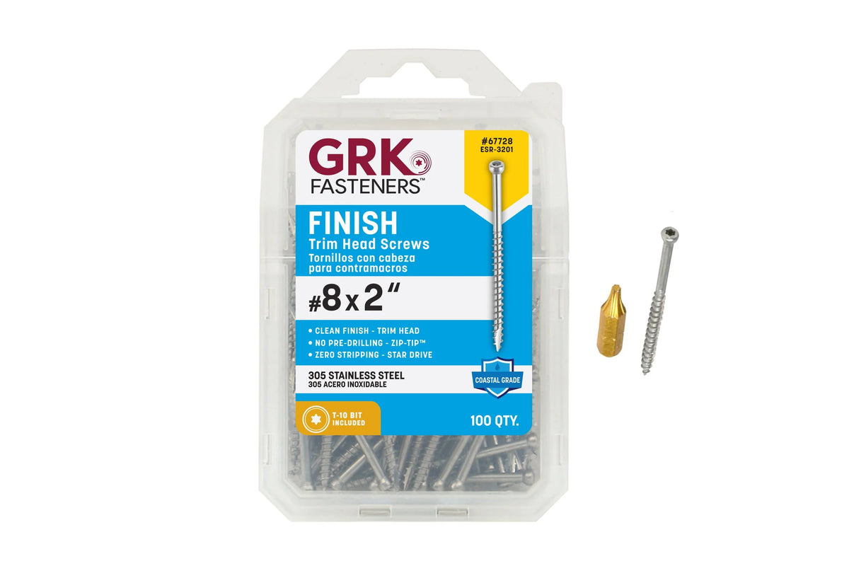 GRK 305 Stainless Steel Finish Trim Screw #8 x 2 – Pro-Plus Fasteners