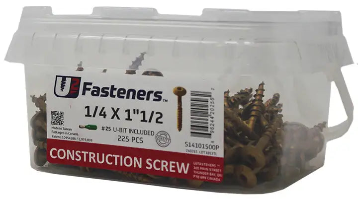 U2 Construction Screw 1/4x1-1/2